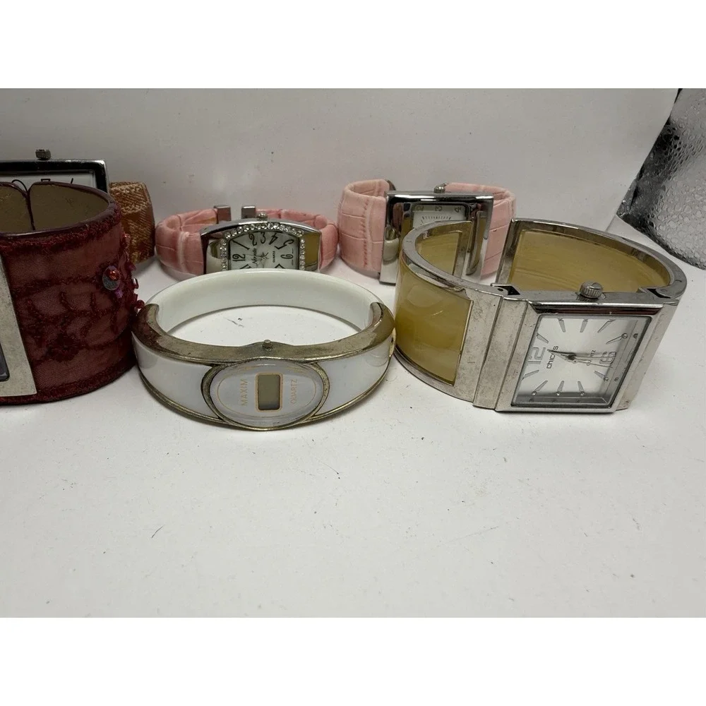 Mixed Cuff Bangle Bracelet‎ Watches Lot Of 20 Mixed Materials